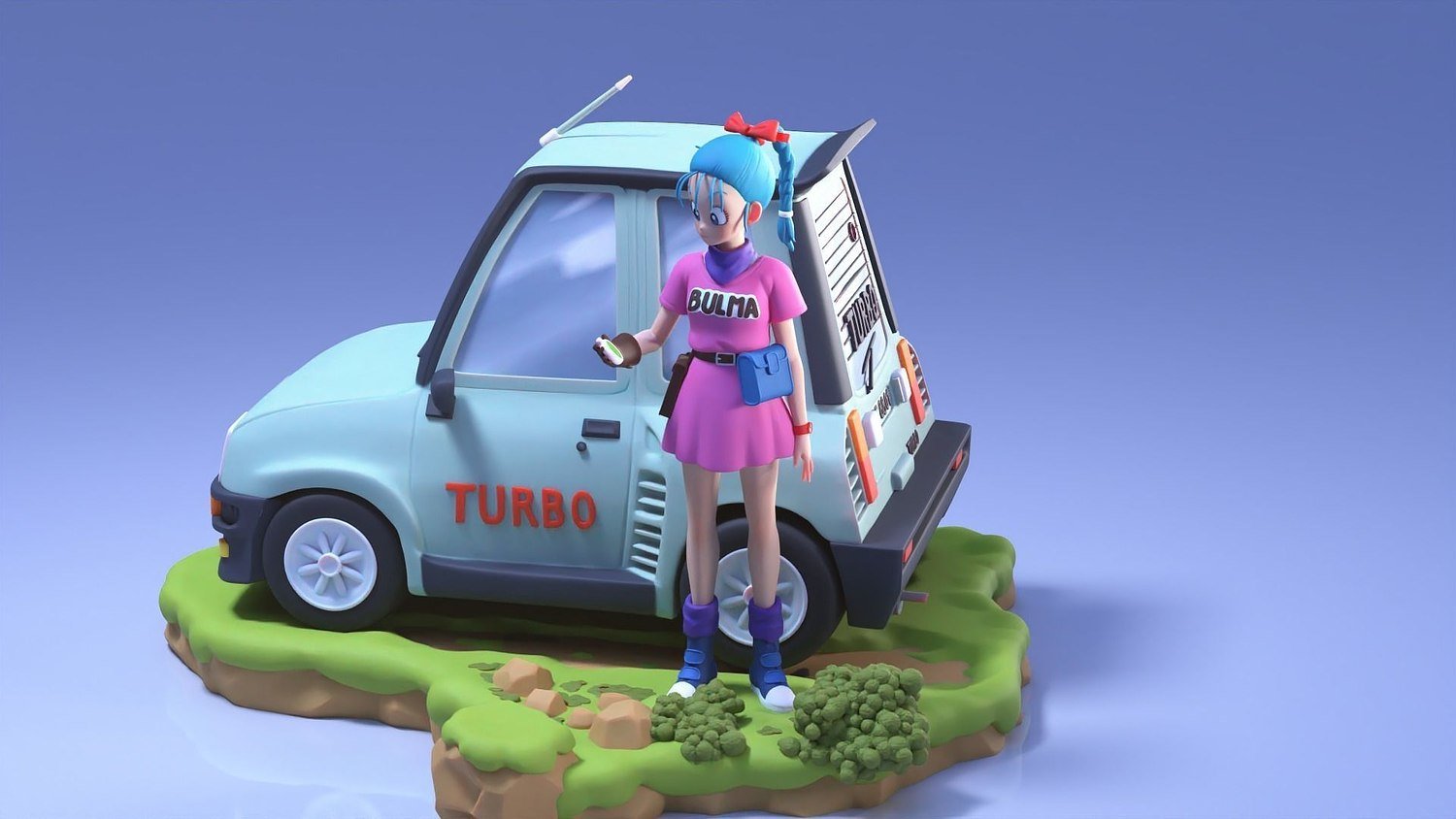 Bulma From DragonBall STL FILE 3D model