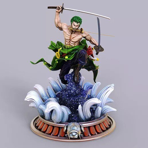 Zoro V3 from One Piece STL FILE 3D model