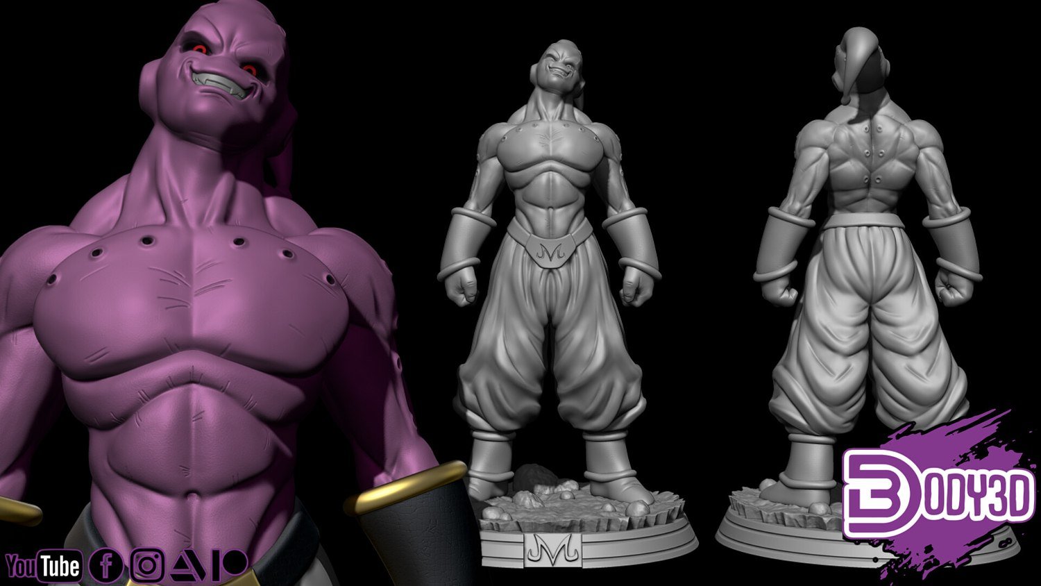 Super Buu V3 From DragonBall STL FILE 3D model
