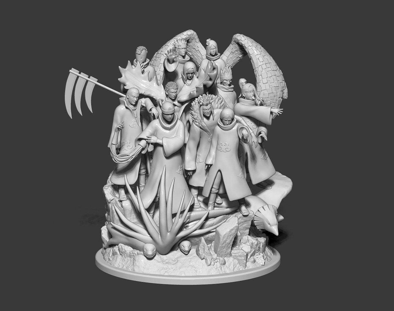 Akatsuki Diorama From Naruto STL FILE 3D model