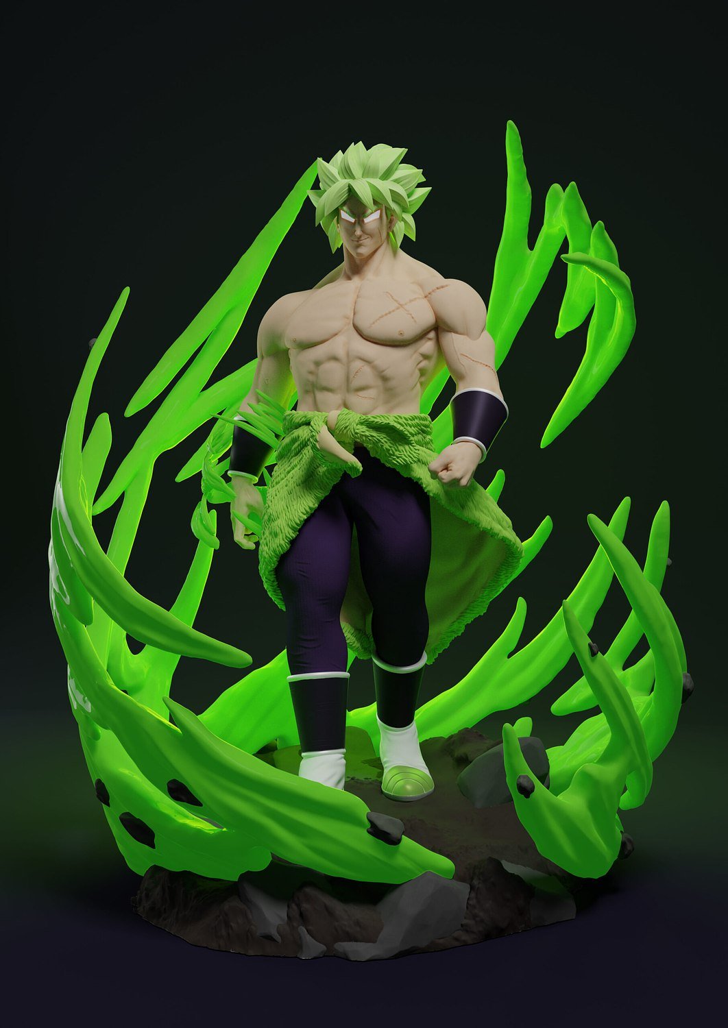 Broly V4 from Dragonball STL FILE 3D model