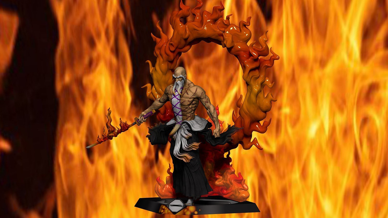 Yamamoto Genryuusai From Bleach STL FILE 3D model