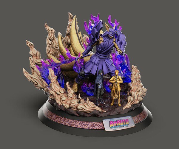 Kurama Naruto and Susanoo Sasuke From Naruto STL FILE 3D model