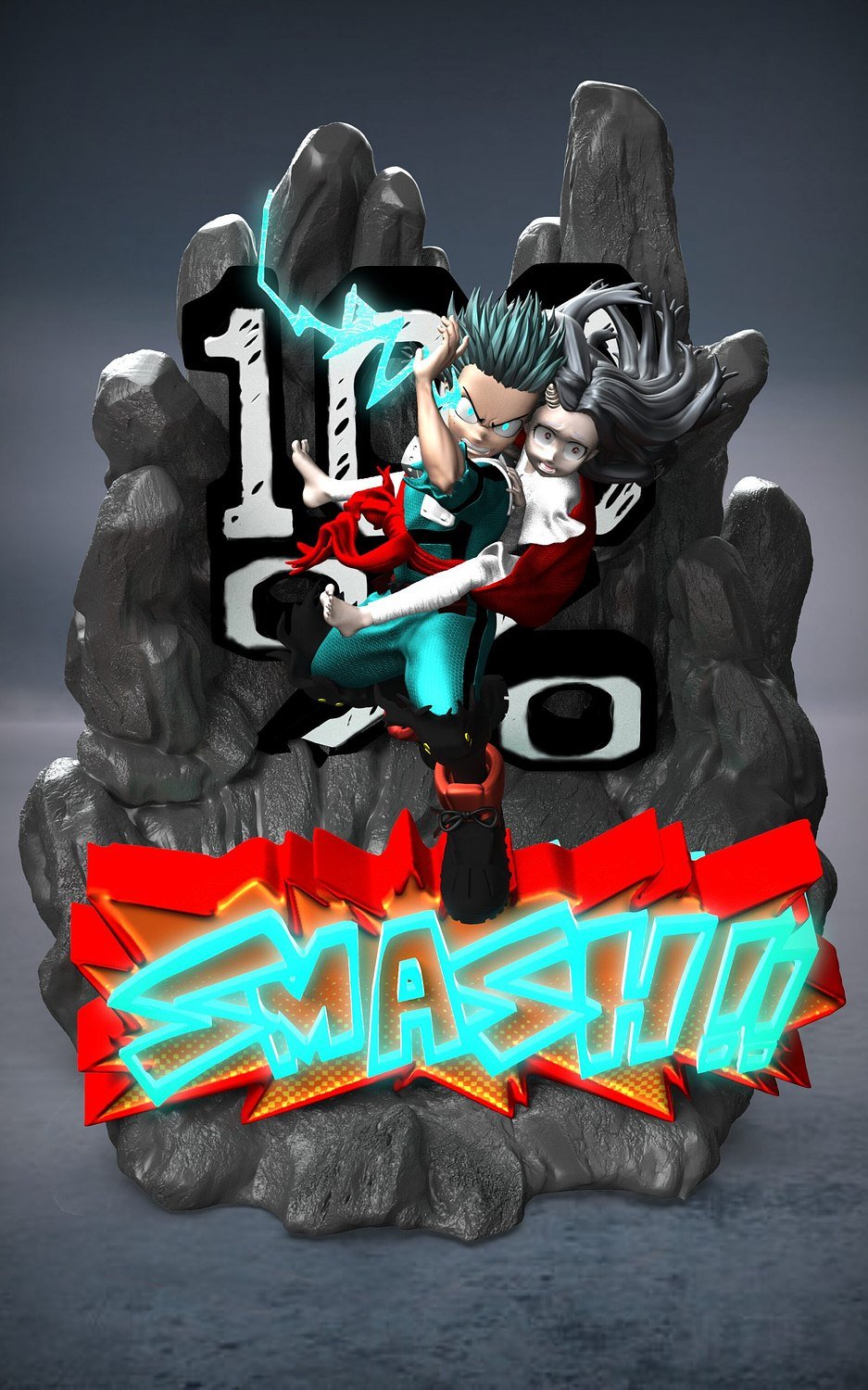 Deku 100% SMASH From My Hero Academia STL FILE 3D model