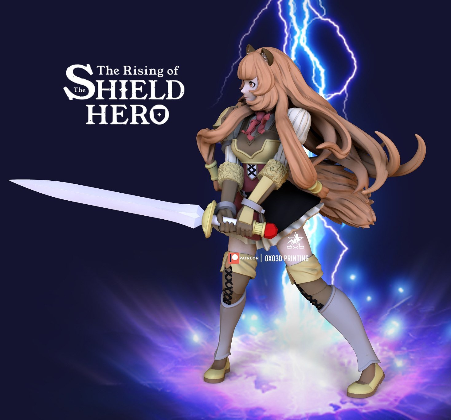 Raphtalia V2 from The Rising of the Shield Hero STL FILE 3D model