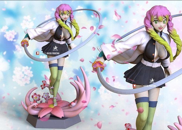 Mitsuri Kanroji From Demon Slayer STL FILE 3D model