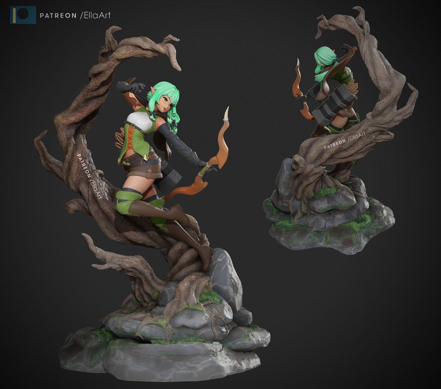 High Elf Archer From Goblin Slayer STL FILE 3D model