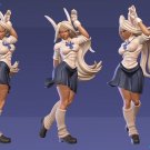 Rumi Usagiyama School Girl Fanart STL FILE 3D model