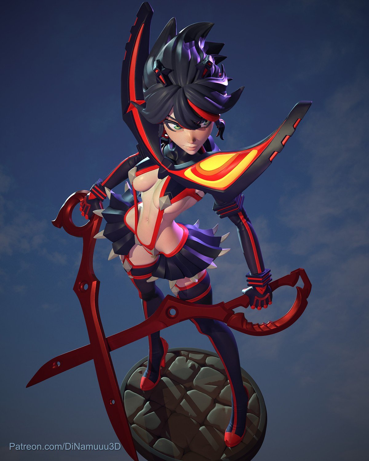Ryuko Matoi from Kill la Kil STL FILE 3D model