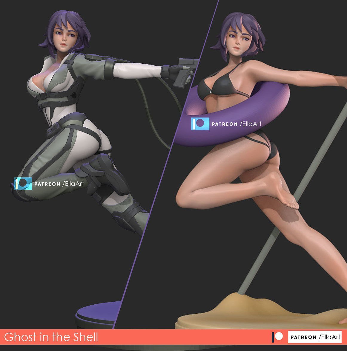 Ghost in the Shell Pose 2 STL FILE 3D model