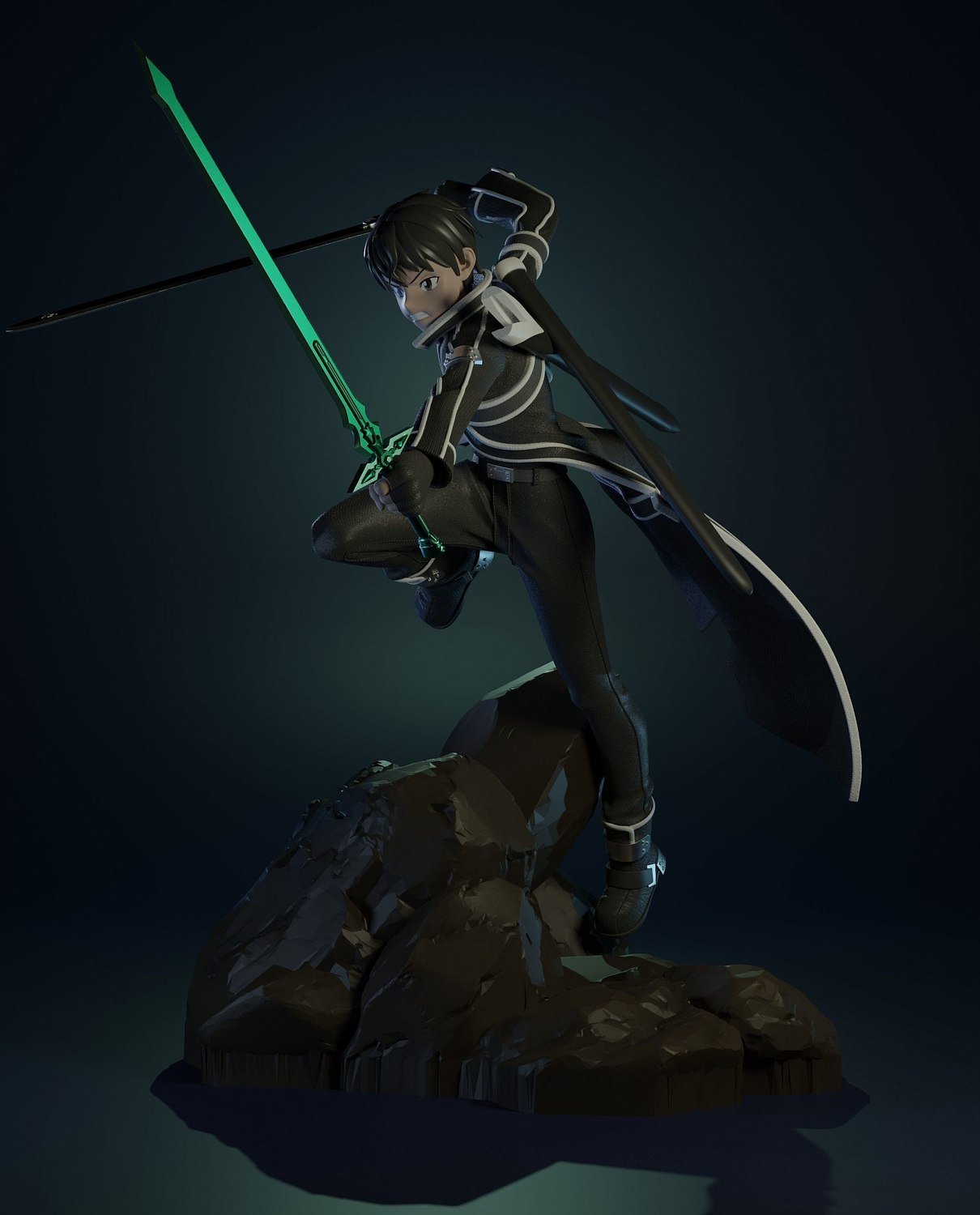 Kirito From Sword Art Online STL FILE 3D model