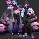 Bulma vs Vegeta 2077 Fanart STL FILE 3D model