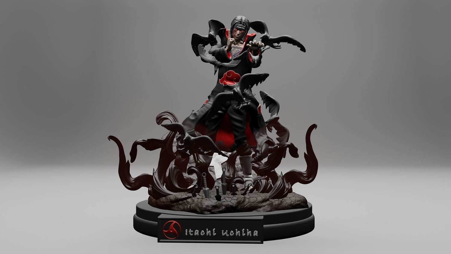 Itachi Uchiha Diorama Version 2 STL FILE 3D model