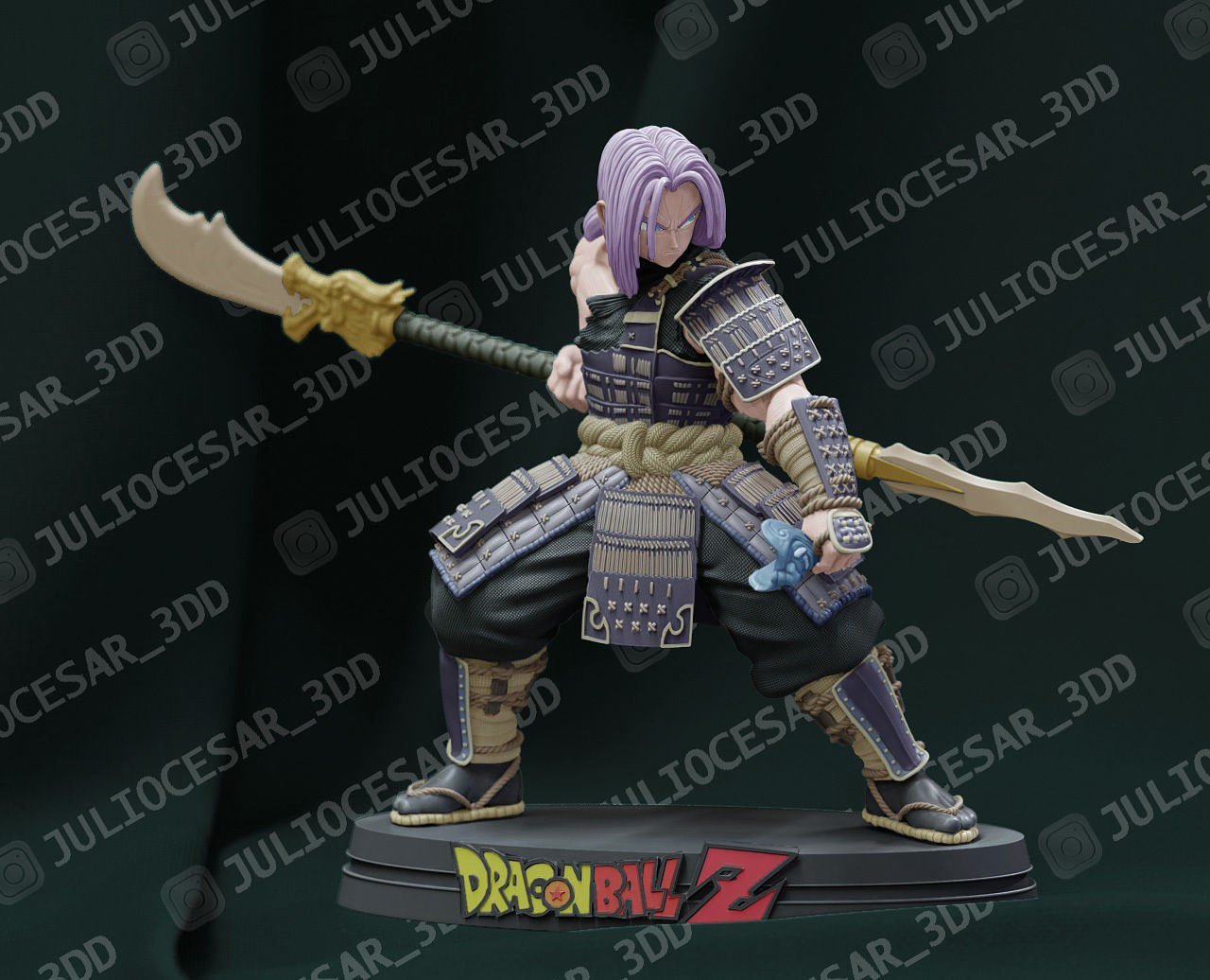 Trunk Samurai Pose 2 From Dragonball STL FILE 3D model