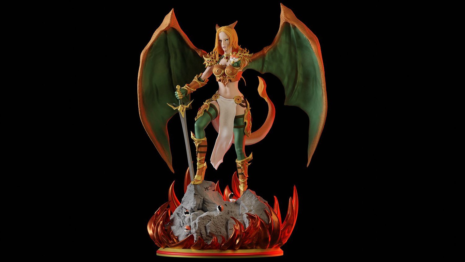 Charizard Waifu Fanart STL FILE 3D model