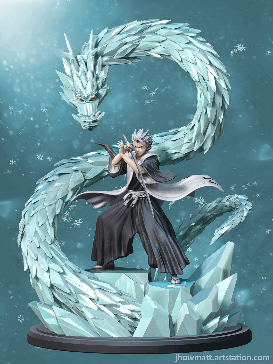 Hitsugaya Toushirou from Bleach Anime STL FILE 3D model