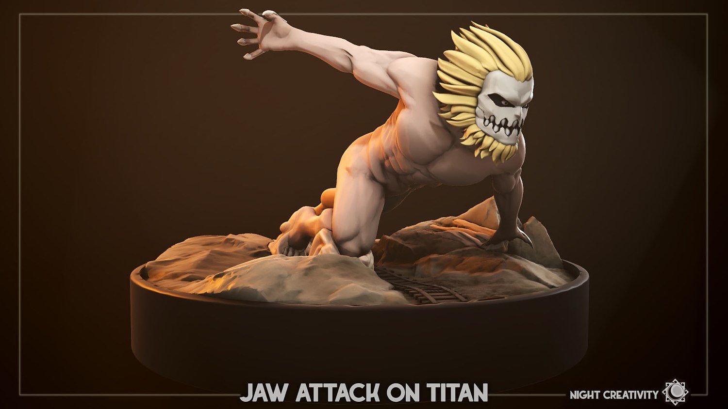 Attack On Titans - Jaw Figurine STL FILE 3D model