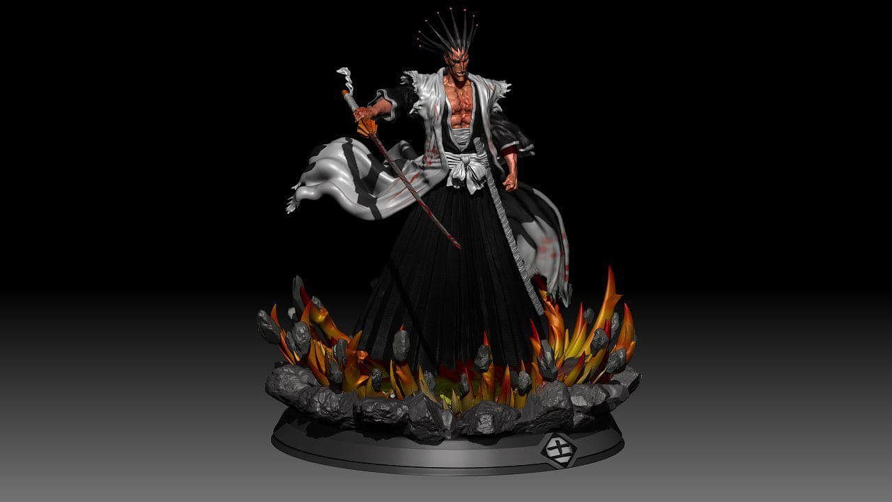 Zaraki Kenpachi from Bleach Anime STL FILE 3D model