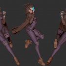 Alita in action STL FILE 3D model