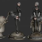 2B and Robot Diorama