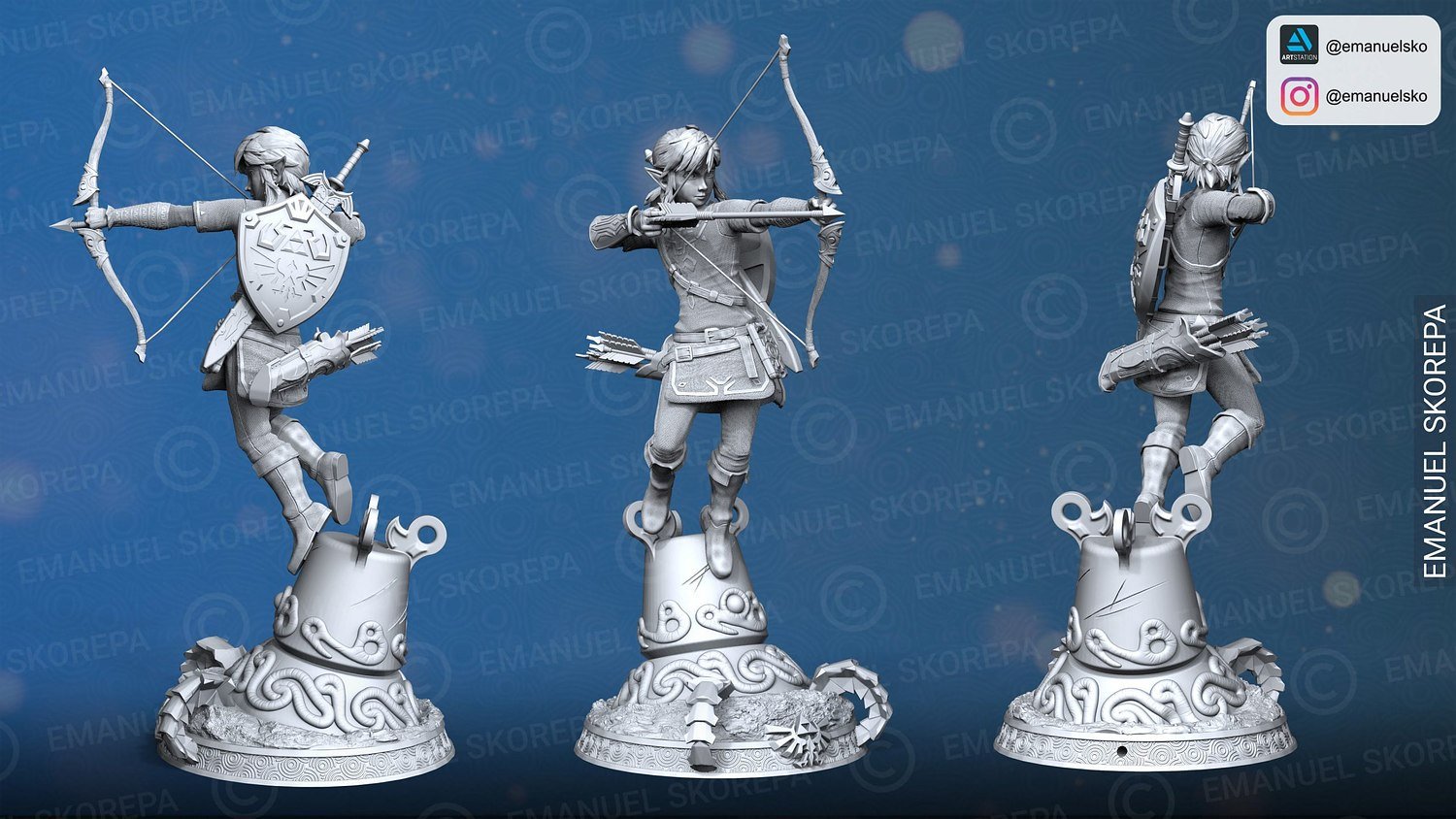 Link Pose 2- The Legend of Warrior Diorama