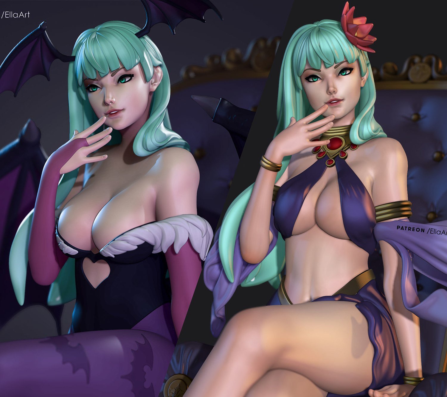 Morrigan Aensland Pose 2 from Darkstalkers