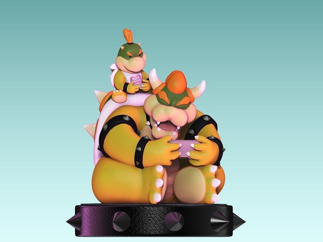 Bowser and Bowser from Super Mario