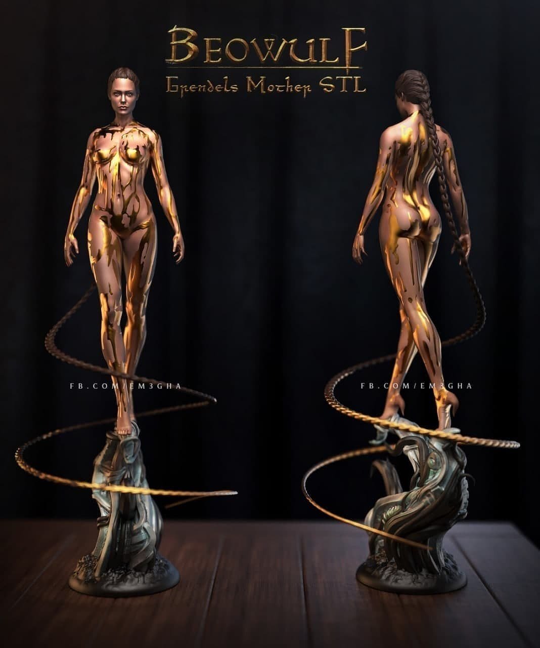 Beowulf - Angelina Jolie Fanart STL file