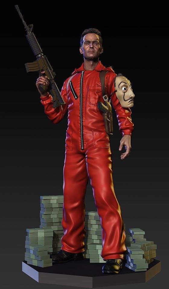 Berlin From Money Heist TV series STL file