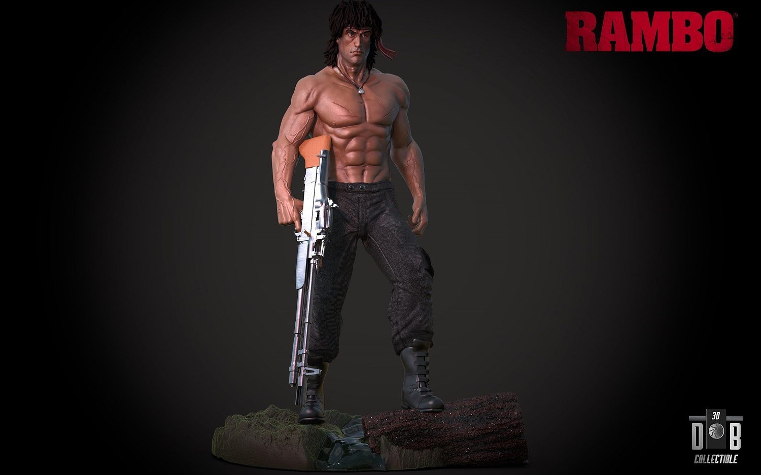 Rambo Sylvester Stallone Fanart STL file