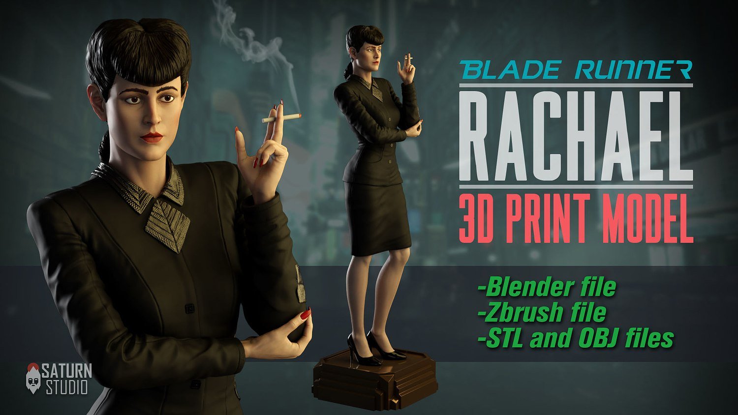 Rachael From Blade Runner STL file