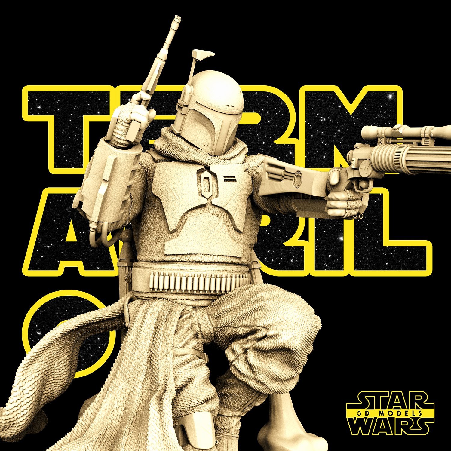 Boba Fett from Starwars STL file