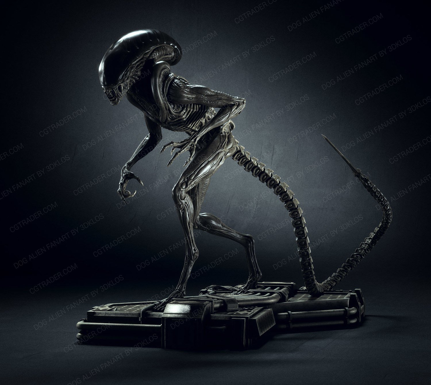 Dog Alien Walking Fanart STL file