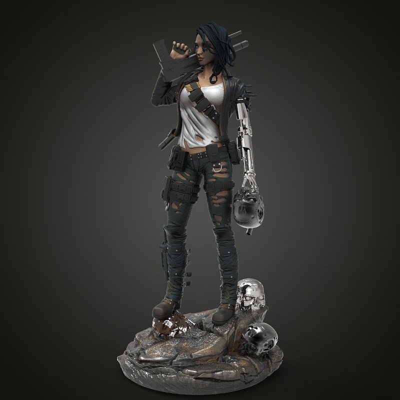 Terminator Girl Fanart STL file