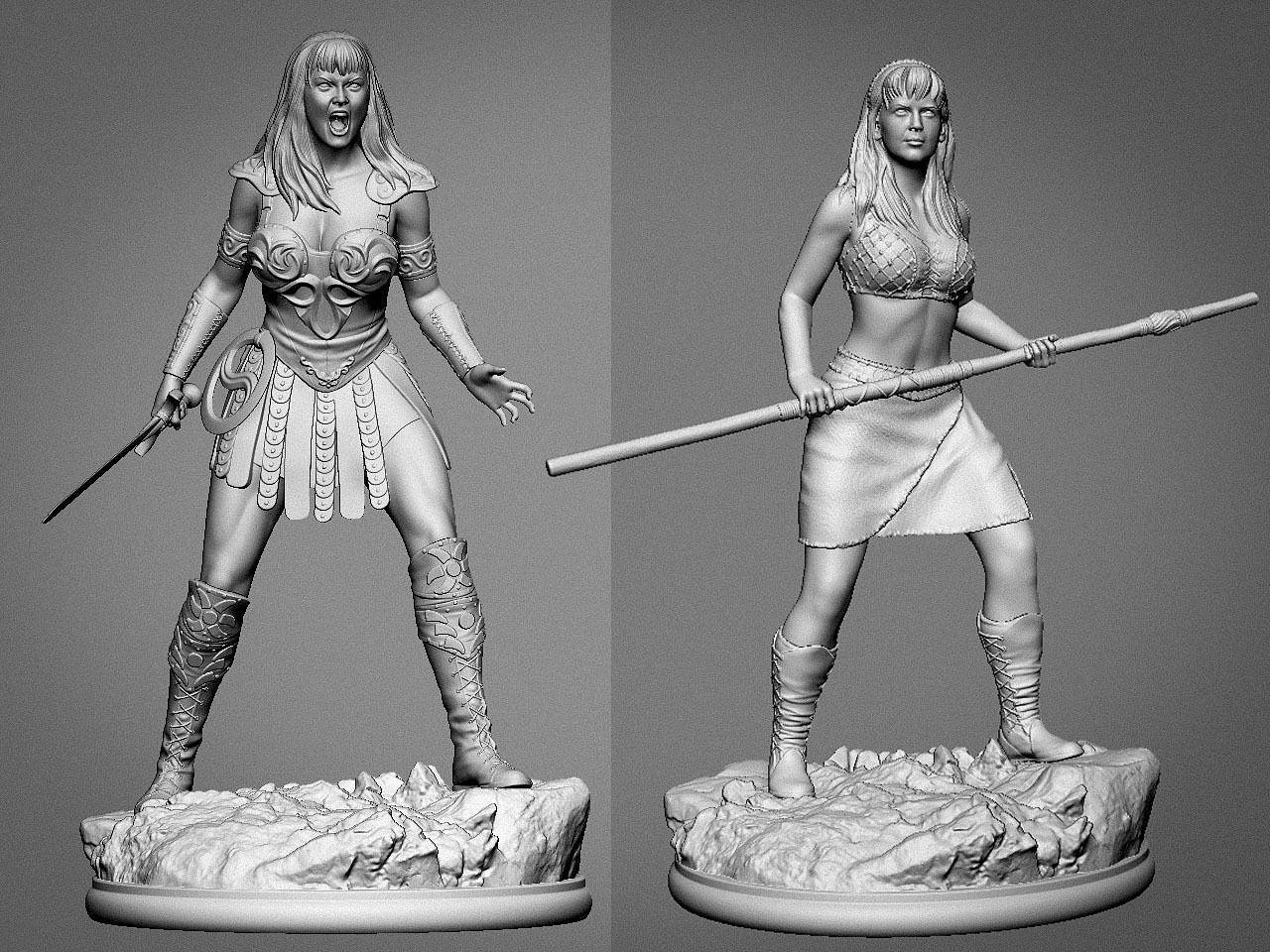 Xena and Gabrielle From Xena Warrior Princess STL file