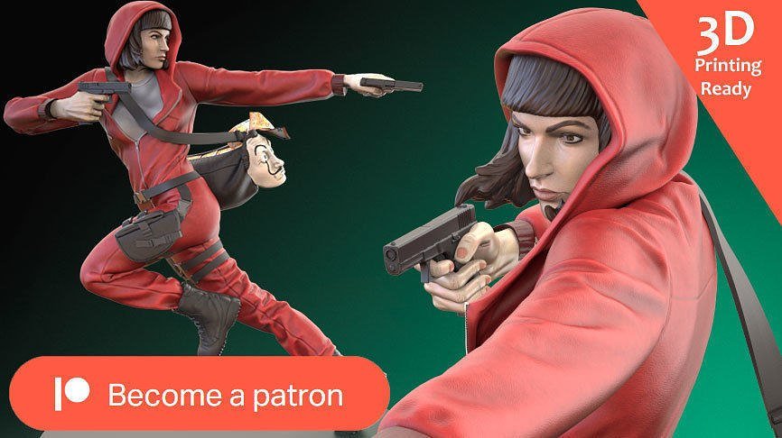 Tokyo Action Pose from LaCasaDePapel STL file