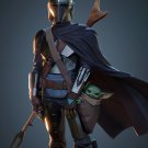 The Mandalorian and Baby Yoda V2 from Starwars STL file