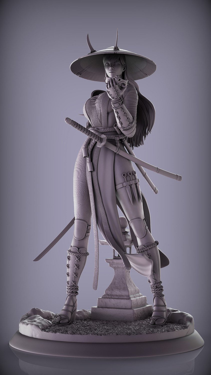 Samurai Girl Fanart STL file
