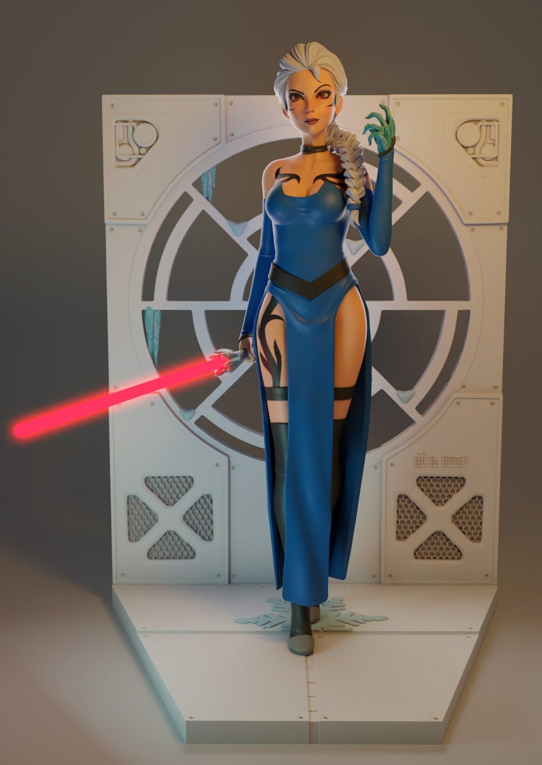 Darth Elsa Fanart STL file