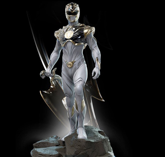 White Ranger from Mighty Morphin Power Rangers STL file