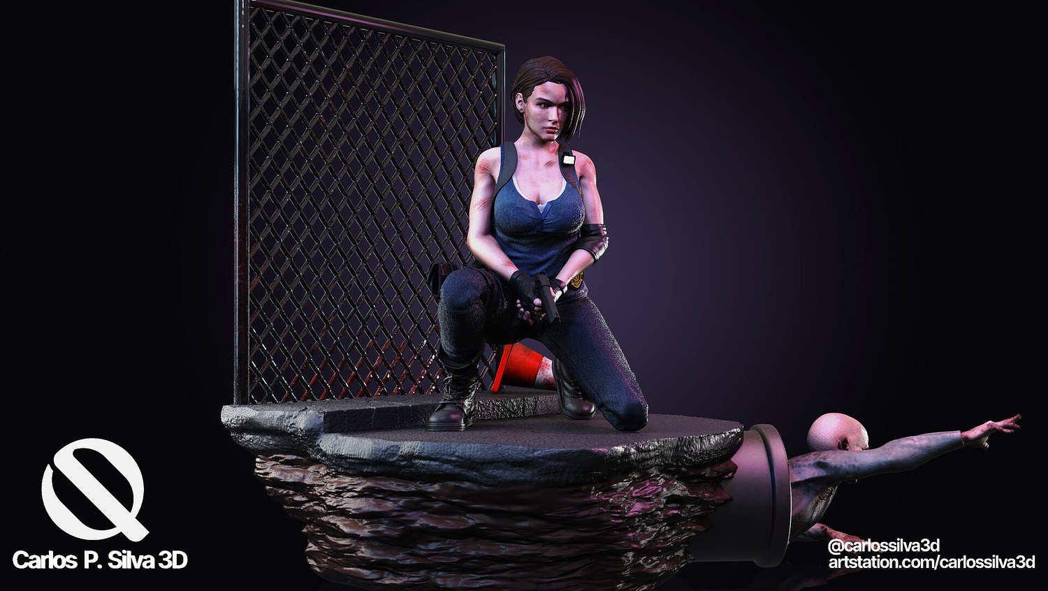 Jill Valentine V6 from Resident Evil STL FILE