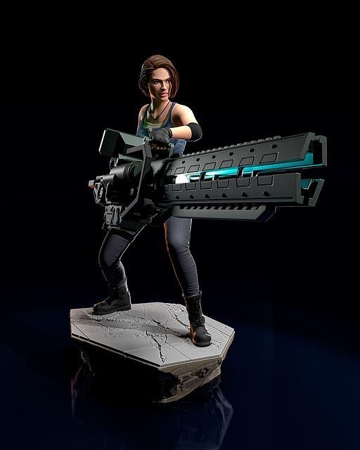Jill Valentine V5 from Resident Evil STL FILE