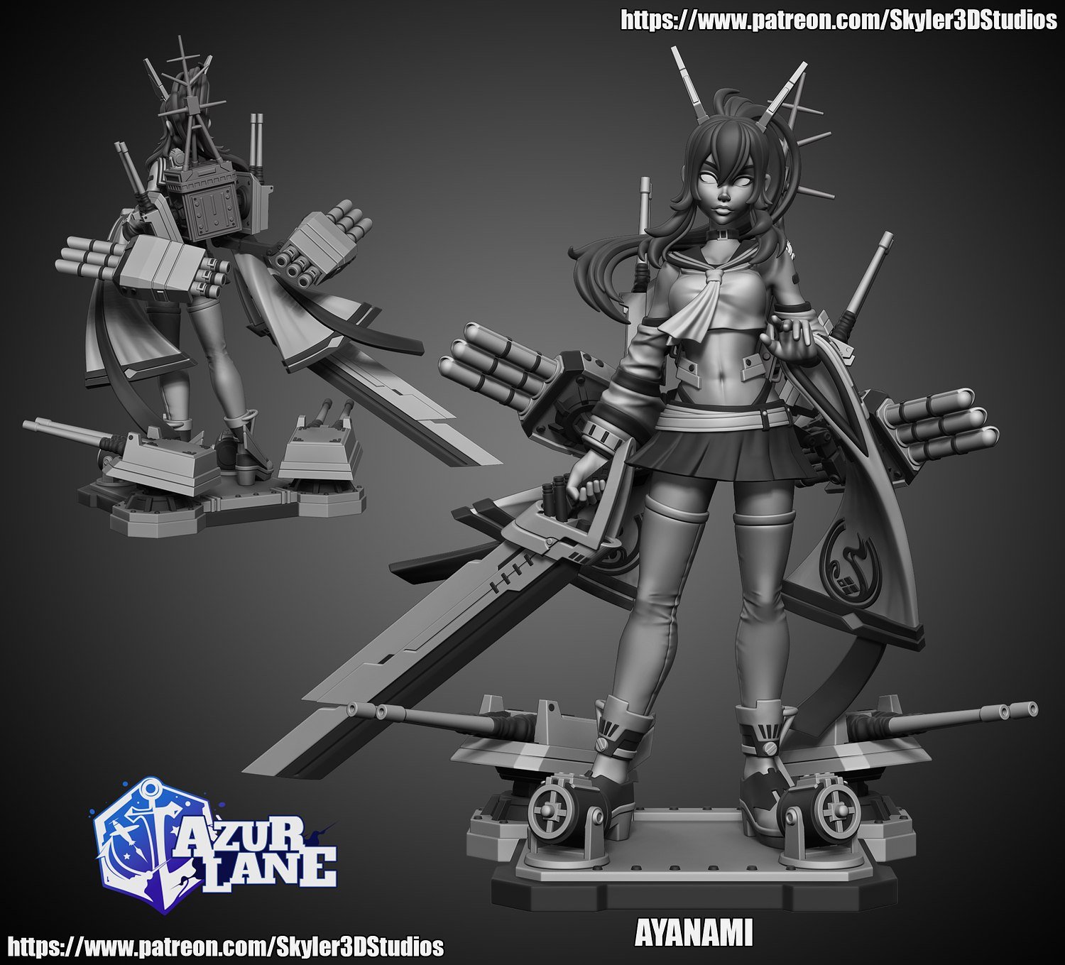 Ayanami Stylized Version from Azur Lane STL FILE