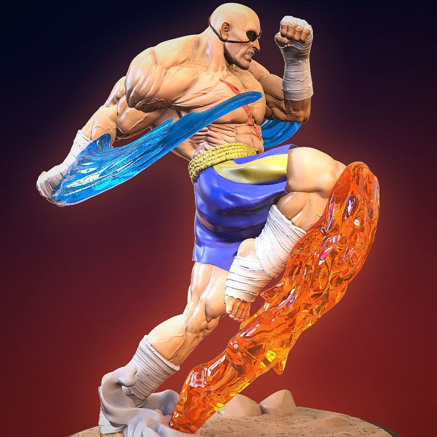 Sagat from Street Fighter STL FILE