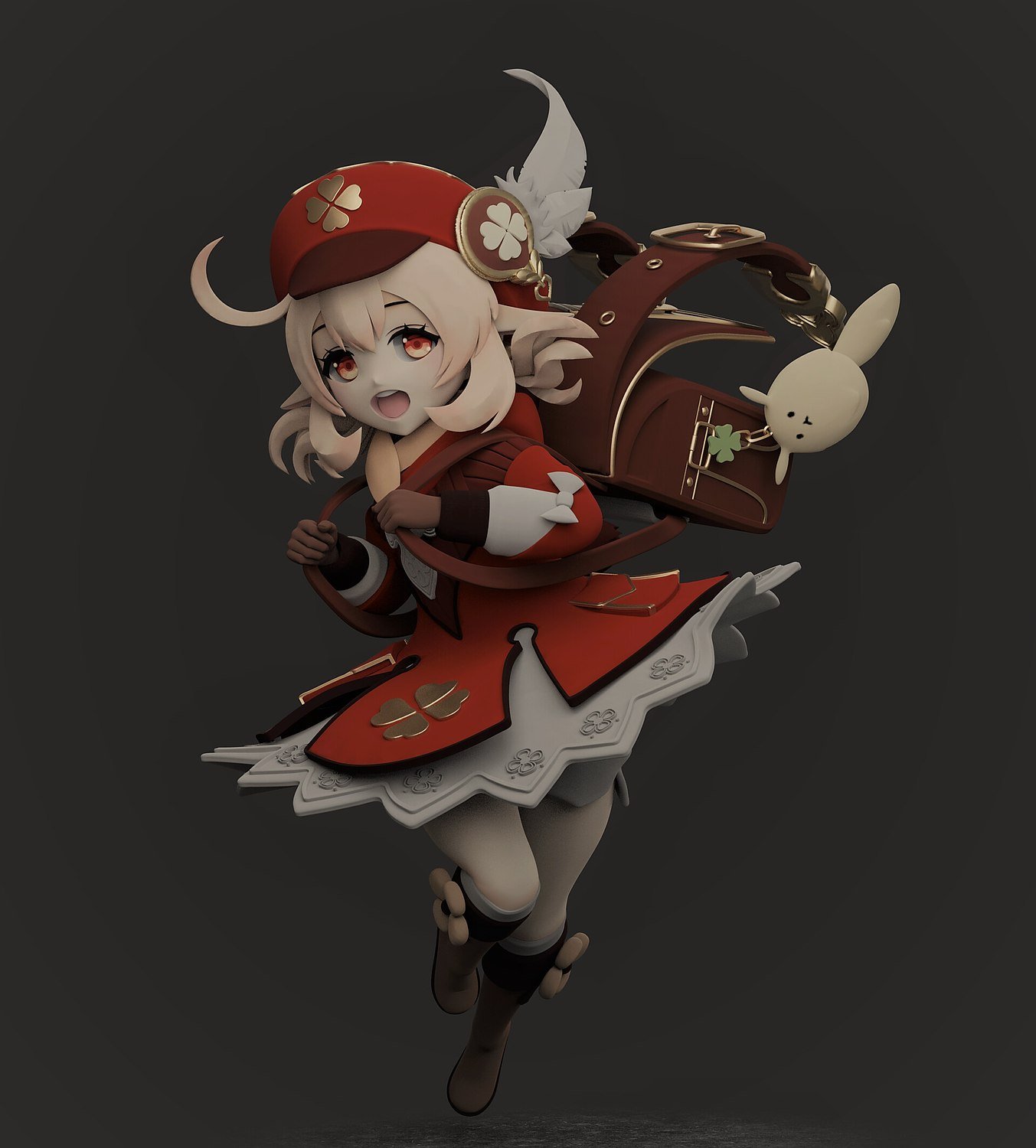 Klee Running from Genshin Impact STL FILE