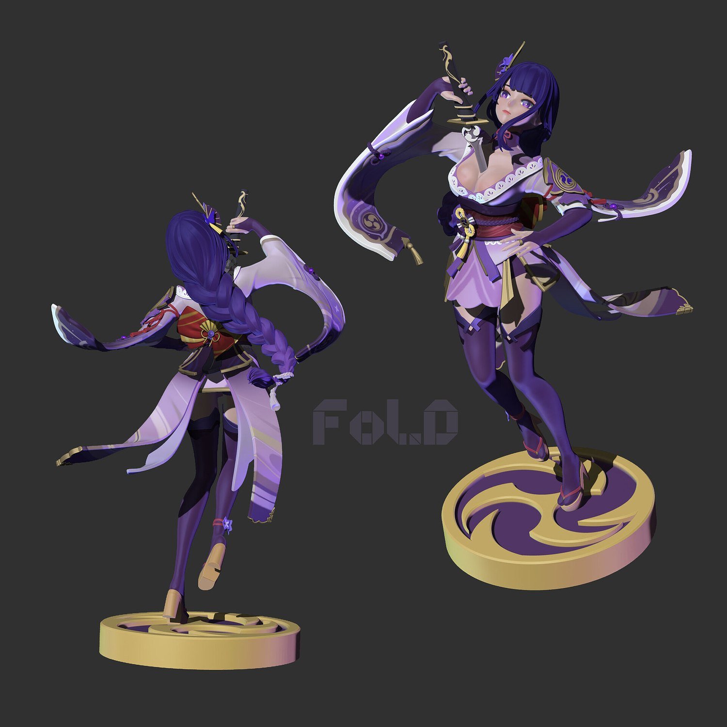 Raiden Shogun Baal from Genshin Impact STL FILE