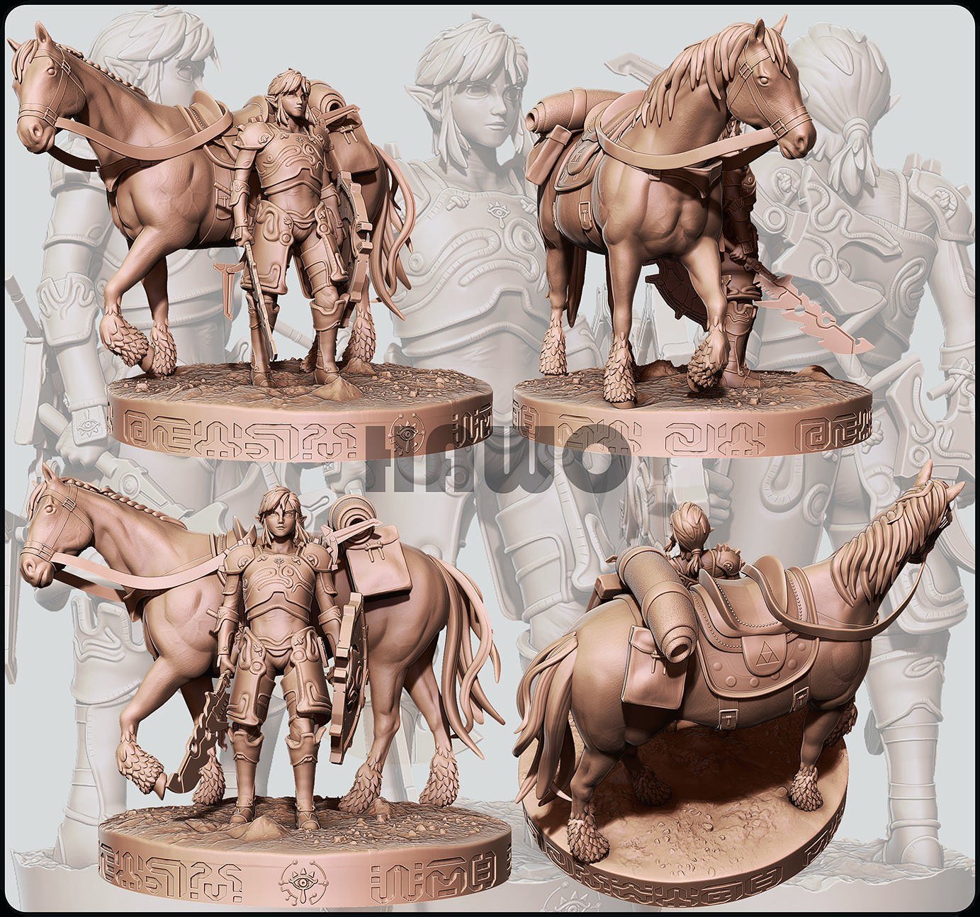 Link and Horse from Legend of Zelda STL FILE