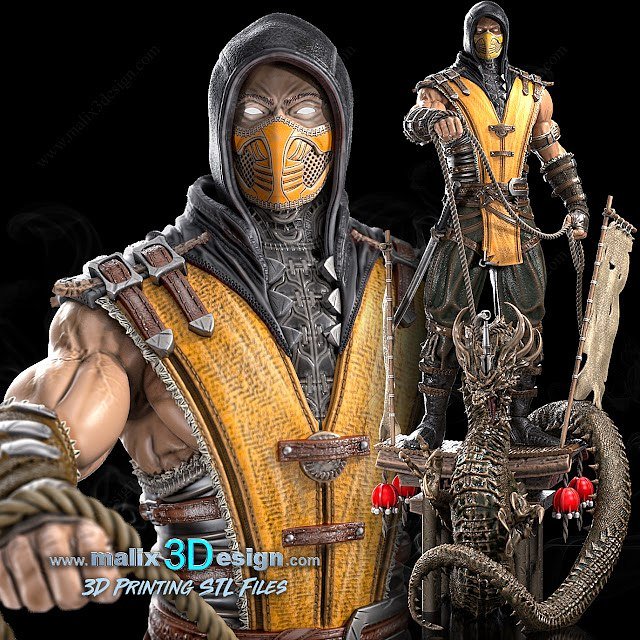 Powerful Scorpion From Mortal Kombat STL FILE