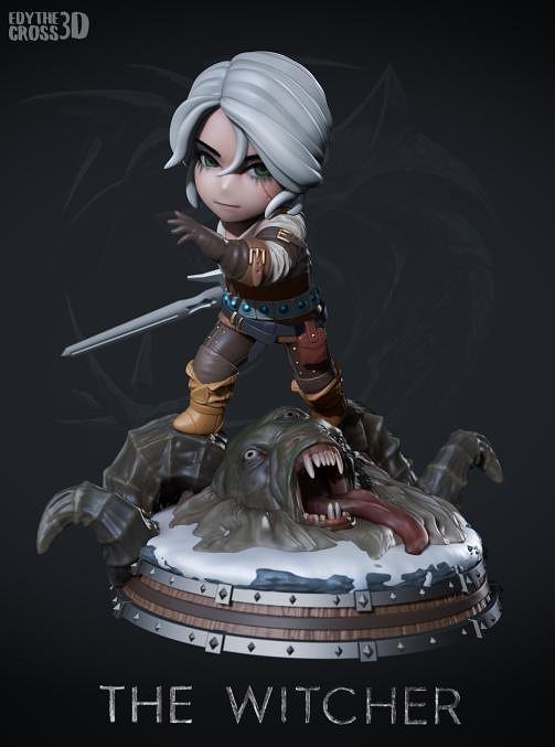 Ciri chibi from The Witcher STL FILE