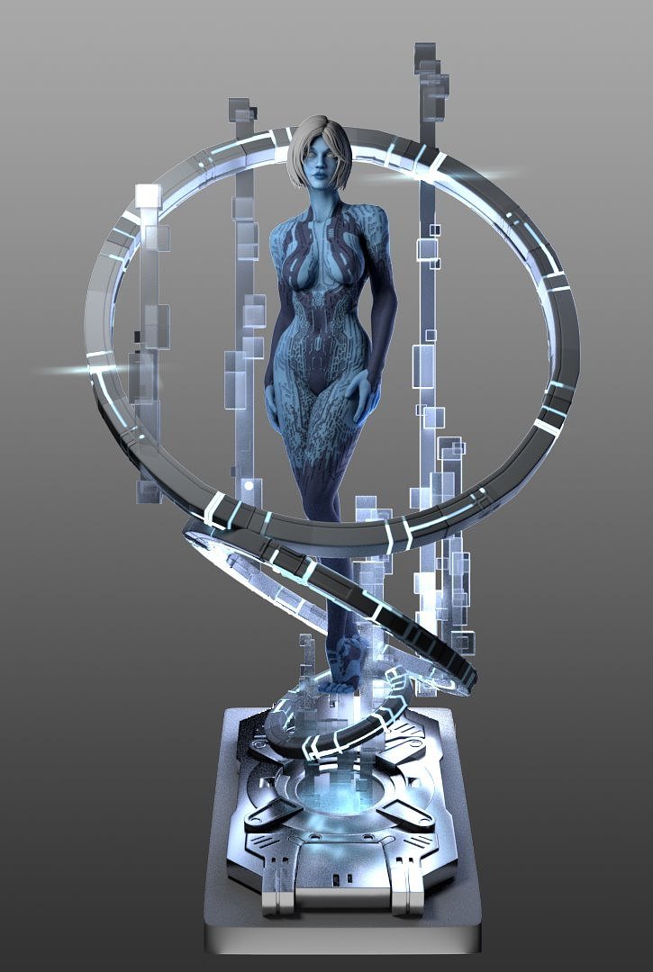 Cortana Halo STL FILE